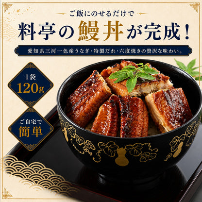 愛知県三河一色産 国産うなぎ蒲焼 2人前｜料亭仕込みの六度焼き・特製だれ｜120g×2袋・山椒付き